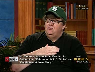 Michael Moore pledging allegiance to the people of the United States of America